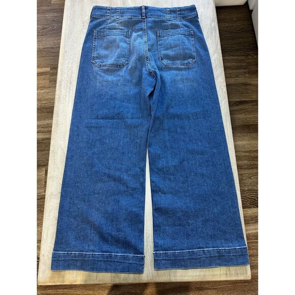 Maeve The Colette Cropped High-rise Wide-leg Jeans Size 32 Anthropologie - Picture 5 of 7